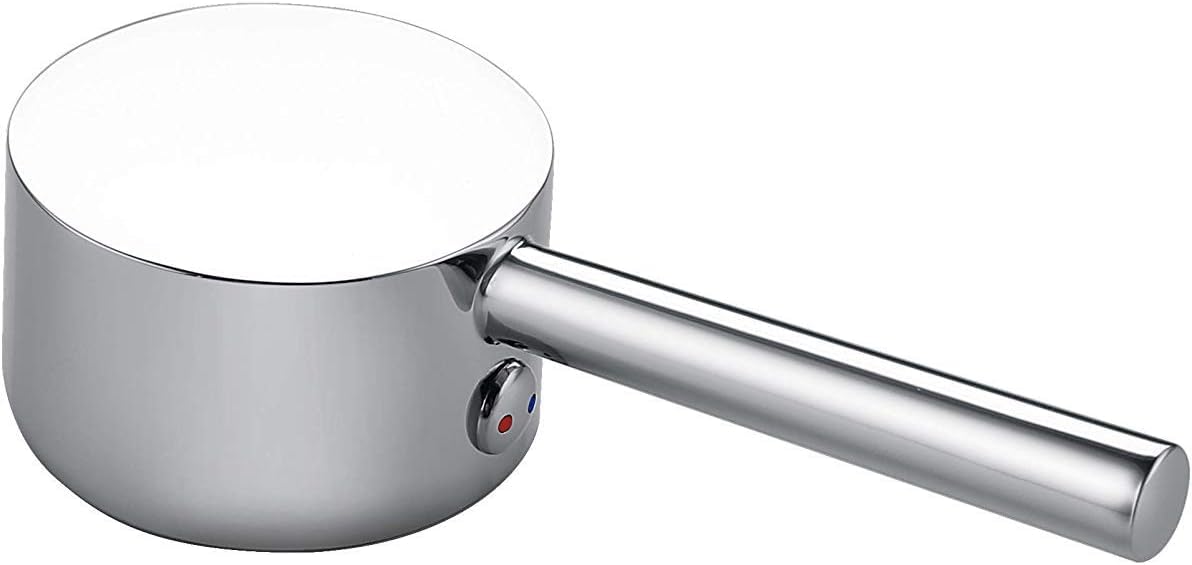RXXR Tap Handle Lever Compatible with 35mm Tap Cartridge (Cartridge Stem 9 * 9mm), Faucet Replacement Handles for Hot and Cold Mixer Taps, Polished Chrome Finish (Sliver tap Handle)