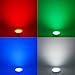 AIBOO Color Changing Christmas Xmas Decor Under Cabinet LED Lighting IR Remote Control Multi Color Puck Lights for Kitchen Shelf Counter Furniture Holiday Lighting 6 Lights 18W RGBW RGB + White