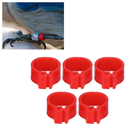 Jenngaoo 200 Stück Geflügel FuÃring, roter Kunststoff Identifizieren Sie FuÃclip Ring Training Tool für Geflügel Hühner Enten Gans Vogel Tauben(10mm) – Bild 7