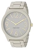 Nine West Women's NW/1678NTNT Rubberized Gray Watch with Link Bracelet