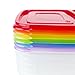 Meal Prep Containers 2 Compartment Lunch Boxes Food Storage Container with Lids,BPA Free Plastic Bento Box Set of 12,Portion Control Divided Cover,Reusable,Microwave Dishwasher Freezer Safe