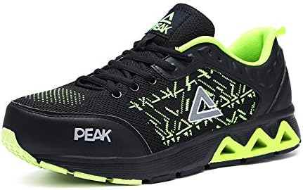 Peak Safety Shoes,Steel Toe Shoes Men,Work Safety Sneakers,Anti-Smashing Impact Resistance Slip Resistant Flyknit Casual Breathable Sneakers Industrial & Construction Shoes