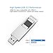 KOOTION 32GB High Speed Recognition Fingerprint Encrypted Flash Drive USB3.0 Dual Storage Security,Silver