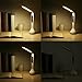 AUKEY Rechargeable Desk Lamp with Alarm Clock Calendar Date Temperature, RGB Base Light, Dimmable 3 Brightness Levels and Touch Panel
