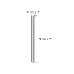 uxcell 3 x 45mm(Approx 1/8") Dowel Pin 304