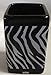 AHF/WPM 19 Piece Bath Accessory Set Black Zebra Animal Print Bath Rug Set + Black Zebra Shower Curtain & Accessories