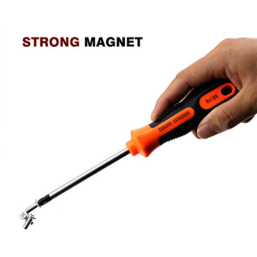 image for Kingsdun Phillips and Flathead Screwdriver Set, 9pcs Long and Stubby S