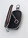 DEFTEN Audi Premium Leather Car Key Chain Coin Holder Zipper Case Remote Wallet Bag Suitable for All Audi Models (Black)