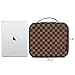 WODKEIS Makeup Case Cosmetic Bag Professional Train Case Large Makeup Box Make Up Storage Organizer with Removable Dividers & Brush Section for Women Girls Travel, PU Leather, Hard Shell, Brown