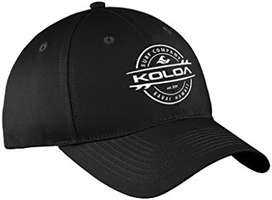 Koloa Surf Thruster Logo "Old School" Curved Bill Solid Snapback Hat Black/w