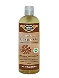 #1 Castor Oil 16 OZ by Belleza Solutions - Cold Pressed and Hexane Free - 100% Pure and Natural Emolient Oil