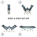 OSAGE RIVER Camping Cot for Adults - Folding Camping Cot - Portable Cots for Sleeping - Rated for 300 lbs, Gray