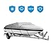 Brightent Boat Pontoon Cover Heavy Duty Water Proof Trailer Fishing Ski Covers (Boat 600D Gray 14'-16' XBT1H)