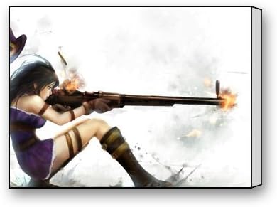 PrettyLee Custom Modern Wall Art Home Decor Canvas Prints Caitlyn League Of Legends 16 X 12 Inch