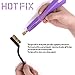 WAMTHUS Hotfix, DIY Applicator Wand Setter Tool 7 Different Sizes Tips, Tweezers & Brush Cleaning kit and 2 Pack Hot-Fix Crystal Rhinestones (1440 Stones/Each), Purple