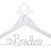 Ella Celebration Bride to Be Wedding Dress Hanger Wooden and Wire Hangers for Brides (White Wood Pink Wire)