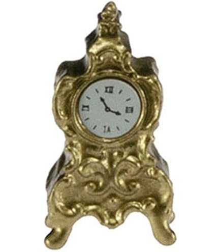 Melody Jane Dollhouse Carriage Clock - 1:12 Scale Fancy Gold & Black Miniature Accessory For Dollhouse Decor - View #12