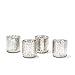 Mercury Glass Candle Holder - Silver Speckled Votive Holders, Set of 4, Fits Small Candles or Tea Light Candles, for Wedding and Party Decoration