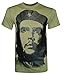 tees geek Che Guevara Men's T-Shirt- (Large) - Olive