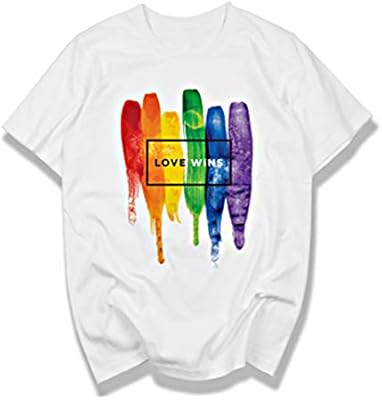 LGBT Shirt Mujeres Hombres Hombres Funny White Gay Lesbian Pride Camiseta 2019 Rainbow Flag Love is Love/Love Wins/Camiseta LGBT Pride Ally Tops: Amazon.es: Deportes y aire libre