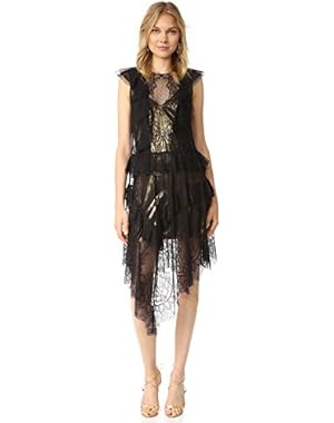 BCBGMAXAZRIA Women's Lace Ruffle Kailin Dress