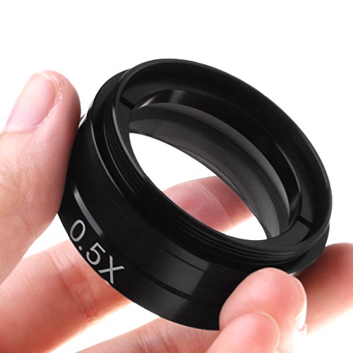 Hukai 0.5X Barlow Lens Auxiliary Objective Glass For XDC-10A Microscope C-MOUNT Lens