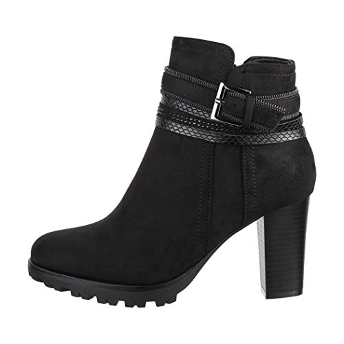 Elara-Damen-Stiefelette-Ankle-Boots-Chunkyrayan