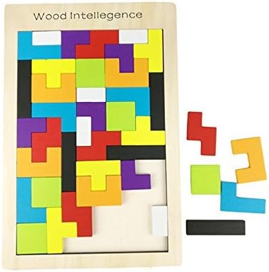 Etmact Wooden Puzzle Toy, Can Train Children's Mental Tetris Puzzle 40 Pcs