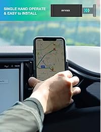 Soporte para teléfono móvil para coche RYYMX: soporte de ventilación para teléfono móvil de coche con dos clips, compatible con iPhone Xs Max XR X 8 8P 7 7P 6P 6, Samsung Galaxy S8 S9, Google, teléfono móvil, Negro