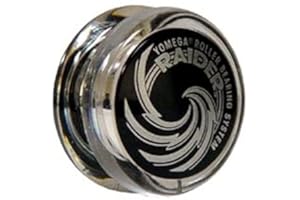 Yomega Raider - Professional Responsive Ball Bearing Yoyo, Great for Kids, Beginners and for Advanced String Yo-Yo Tricks and Looping Play. + Extra 2 Strings & 3 Month Warranty (Clear/Black Cap)