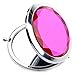 IETANG 7pc Set Double Compact Cosmetic Crystal Makeup Mirrors Round Pocket Purse Magnification Jewel Mirrors