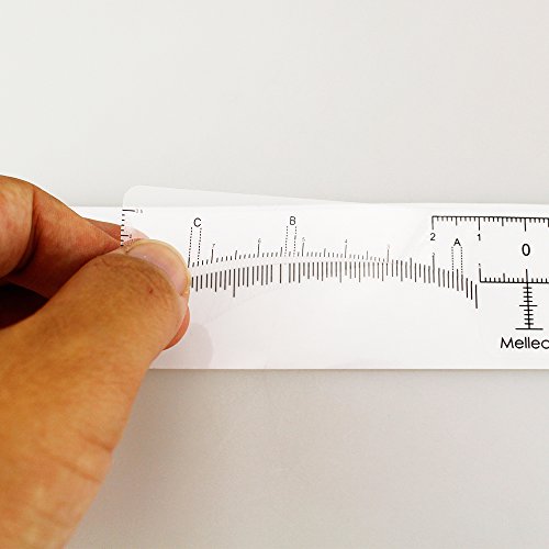 Melleco100pcs Disposable Eyebrows Rulers Stickers Makeup Tattoo Shaper Measure Tool