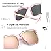 SIPHEW Oversized Square Sunglasses for Women|Lightweight Fashion Sunglasses 100% UV400 Protection|Trendy Mirrored Shade