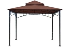 Garden Winds Replacement Canopy Top Cover for Summer Veranda Gazebo - Riplock 350 - Nutmeg