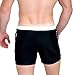 Taddlee Basic Men Swimwear Solid Long Swim Trunks Surf Shorts Swimsuits, Black, Medium