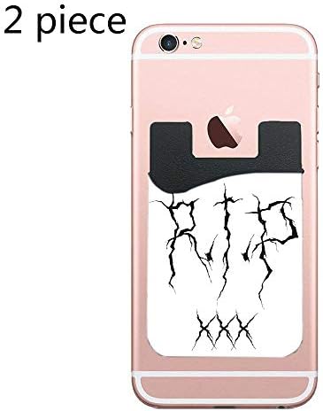 Phone Card Holder, Pofesun 2 Pack Mix Color Adhesive Sticker ID Credit Card Wallet Pocket Pouch Sleeve Universal Compatible for Smartphone - Rip Xxxtentacion