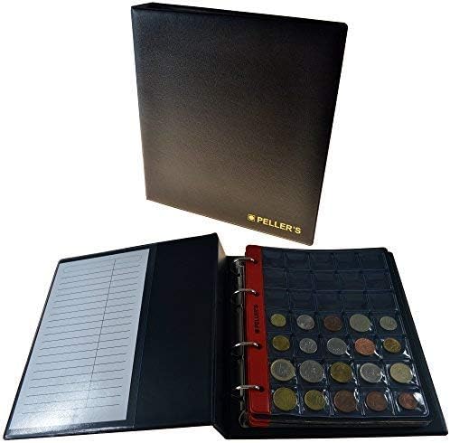 Collection Album, 350 Small Coins up to 0.91" (23mm), 10 Sheets & dividers. For: pence, cents. Coin album M