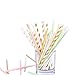 125 PCS Paper Straws Pink Gold Mint Green Stripe Chevron Wave Assorted Collection Drink Decoration - Boxed 5 Individual Pack