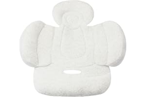 KAKIBLIN Baby Stroller Cushion, Soft Baby Stroller Liner Pram Head and Body Support Cushion Washable Baby Stroller Padding Head Support Pillow for Newborn, Gray
