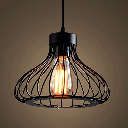 Dmxydd Araña de jaula de hierro forjado de viento industrial vintage de