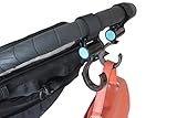 Stroller Hook - Set of 2 - Fully Adjustable Velcro, Versatile, Sleek Design Frees up Hands, Hanger for groceries, purse, diaper bag and clothes, A Must Have for Mommies. Get your Stroller Hooks!