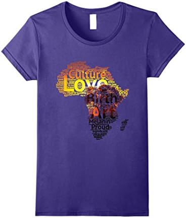 Womens Love Your African Culture Shirt XL Purple