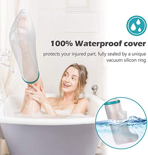 Waterproof Leg Cast Cover for Shower, Leg Cast Protector Keep Cast Bandage Dry, Watertight Cast Bag for Broken Surgery Foot, Leg Wound and Burns 100% Reusable - Thumbnail 6