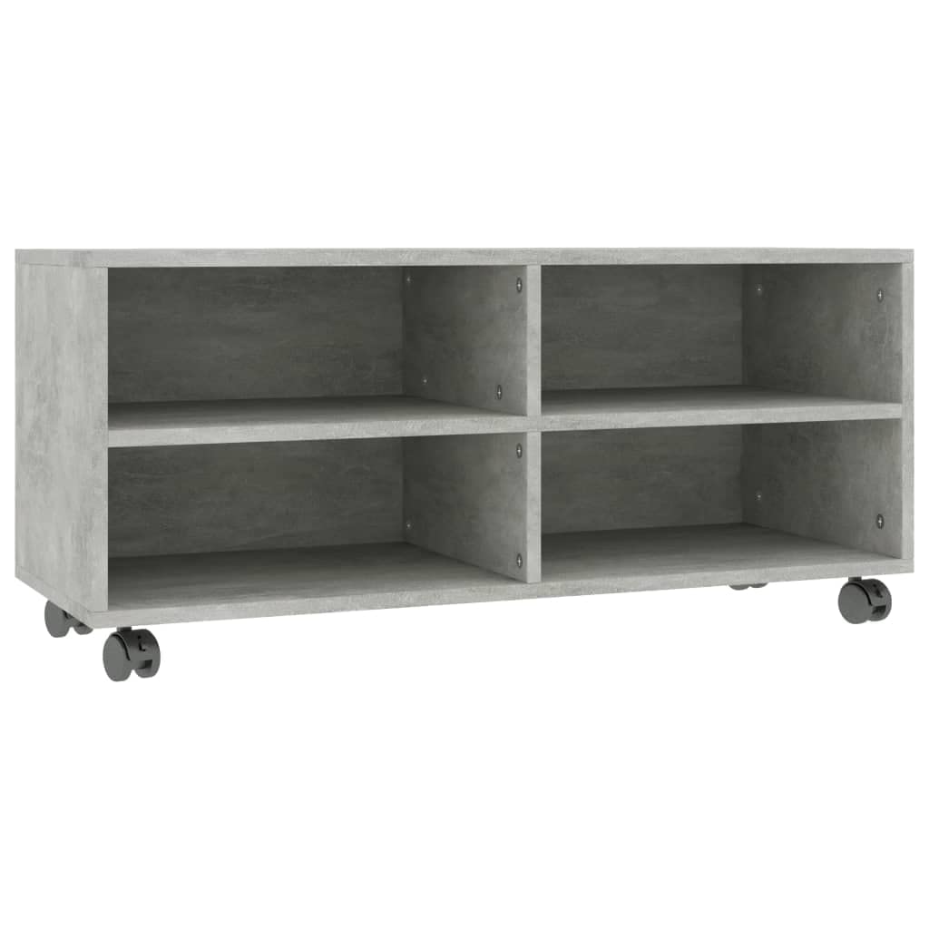 vidaXL-Mueble-para-TV-con-Ruedas-Aglomerado-Gris-Hormigon-90x35x35cm-Soporte-Accesorios-Centro-Entretenimiento-y
