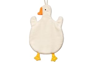Fingertip Towel – Ultra-Absorbent Quick-Dry Duck Hand Towel for Kitchen, Bathroom & Bedroom，White