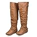 Twisted Women's Shelly Wide Calf Knee-High Boot- SHELLY104P COGNAC , Size 10