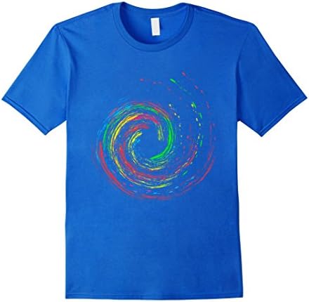Men's Holi Festival T-Shirt Color Swirl Tee 3XL Royal Blue