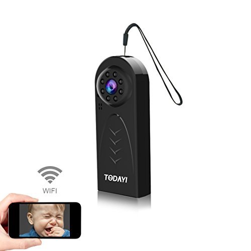 Wireless Hidden Camera 1080P HD Mini WiFi Camera Spy Cam Small Wireless Security Nanny Cameras for iPhone/Android Phone/iPad/PC with Motion Detection Activated IR Night Vision