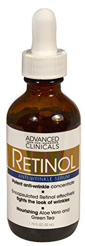 Advanced Clinicals Professional Strength Retinol Serum. Anti-aging, Wrinkle Reducing 1.75 Fl Oz.