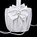 Eamall Bowknot Wedding Flower Girl Basket Faux Pearl Rhinestone Decor Ivory (wedding basket No 2)